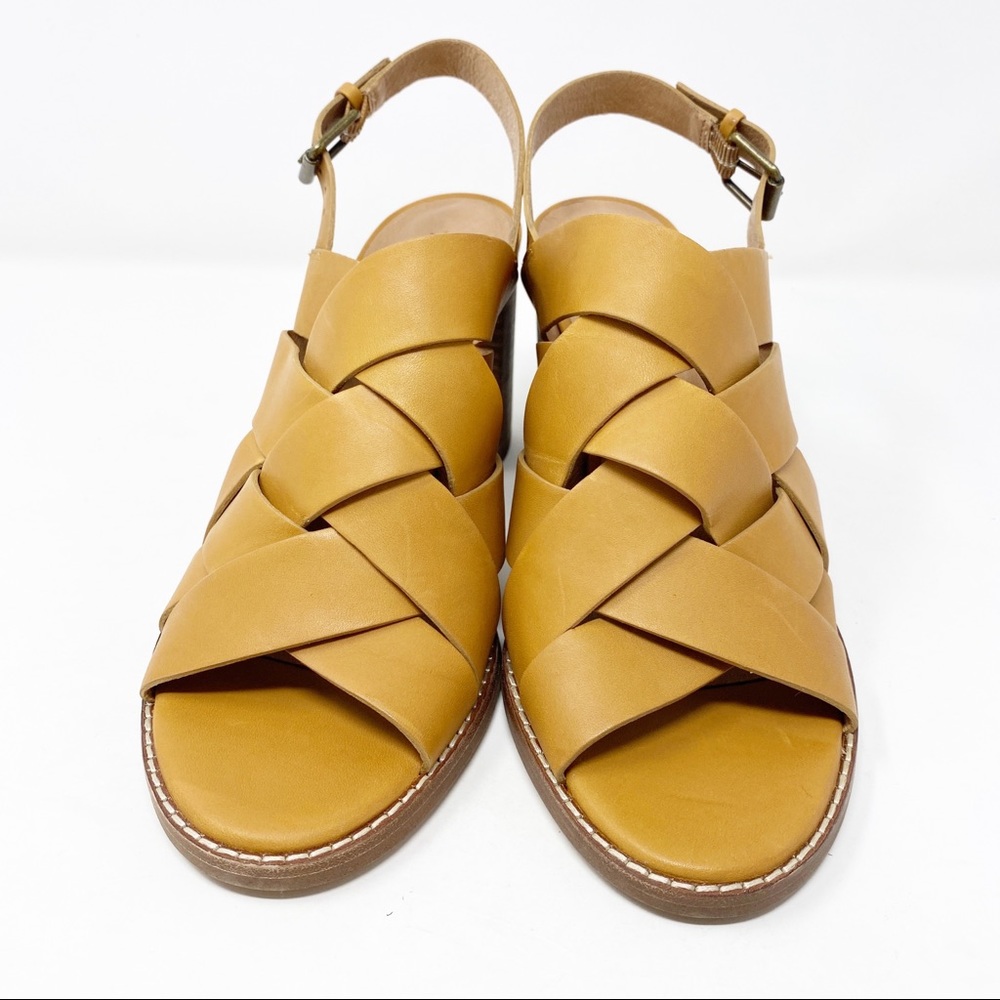 NEW Madewell US 9.5M Woven Leather CINDY High Heel Sandals - Picture 4 of 7